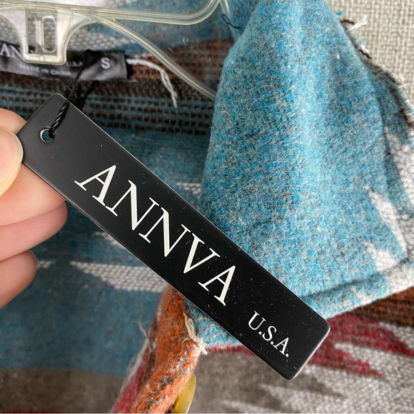 Aztec Shacket Turquoise Boho Western Jacket - Picture 11 of 11